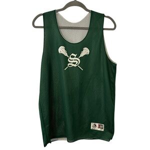 Green & White Spartans Jersey Reversible Top Mesh Shirt Men’s Unisex Size Medium